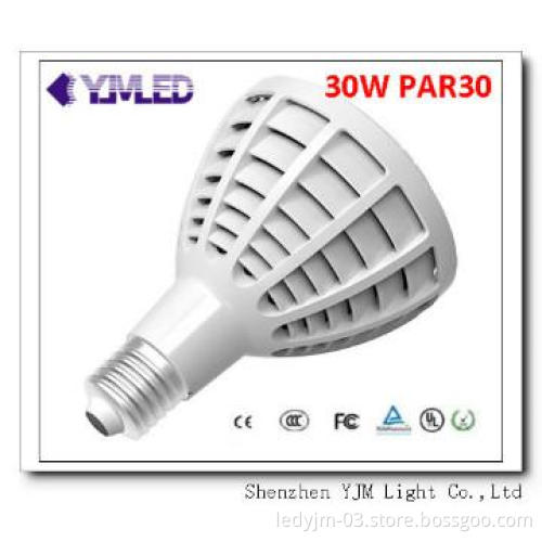 30W PAR30 led lighting bulb, E26/E27 lamp base,CE&ROHS,3 years warrant